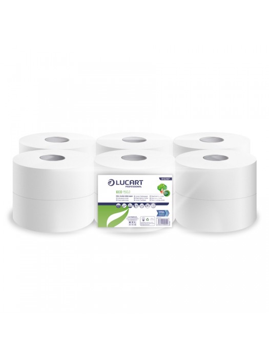 Mini Jumbo Toilet Paper Tissue Rolls 2 1/4” 60mm Core 150M Pack of 12 - PAP008