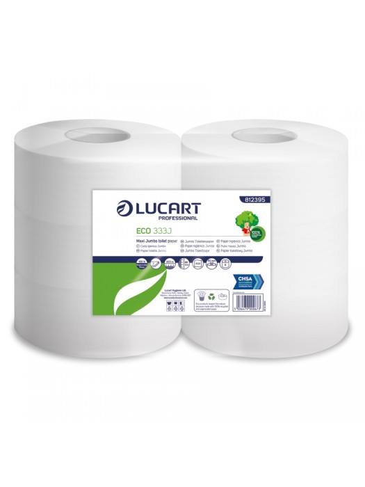 Jumbo Toilet Paper Tissue Rolls 2 1/4” 60mm Core 300M Pack of 6 - PAP013