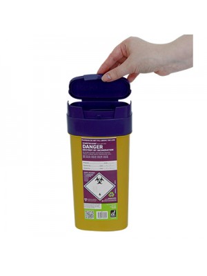  Sharps Syringe Needle Disposal Bin 0.6L (Packed in 48’s)- SHA000A