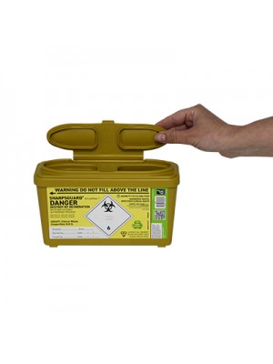 Sharps Syringe Needle Disposal Bin 1L (Packed in 30’s) - SHA024