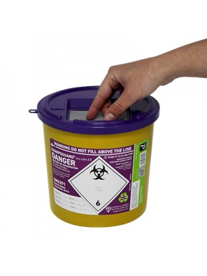 Sharps Syringe Needle Disposal Bin 2.5L (Packed in 48’s) - SHA000C