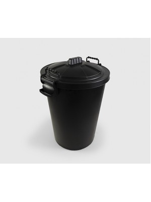 Black Refuse Dustbin Clip Lid 80L - BIN052 Black Refuse Dustbin Clip Lid 80L - BIN052