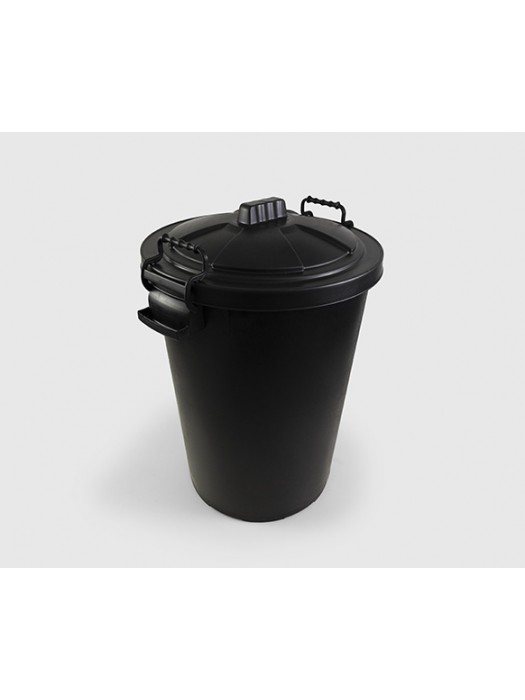 Black Refuse Dustbin Clip Lid 80L - BIN052