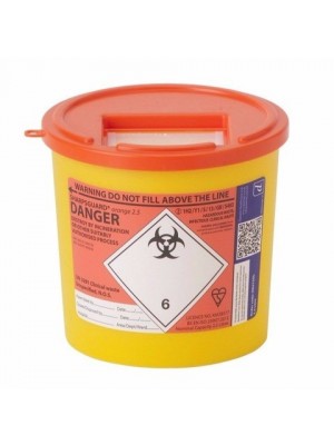 Sharps Syringe Needle Disposal Bin 2.5L (Packed in 48’s) - SHA006