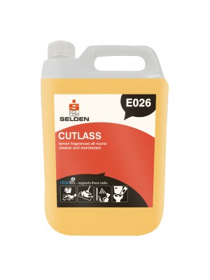 Selden E026 Cutlass Lemon Washroom Cleaner Disinfectant 5L - SEL082 Selden E026 Cutlass Lemon Washroom Cleaner Disinfectant 5L - SEL082