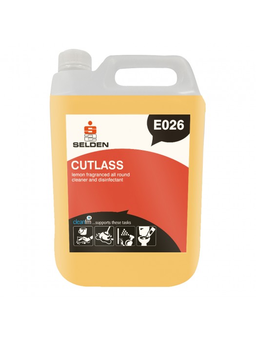 Selden E026 Cutlass Lemon Washroom Cleaner Disinfectant 5L - SEL082