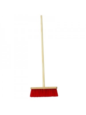 Stiff Poly Broom Brush 11 inch 275mm with Handle - POL002