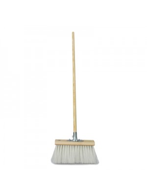 Stiff Poly Yard Channel Broom Brush 13 inch 330mm with Socket & Handle - POL072