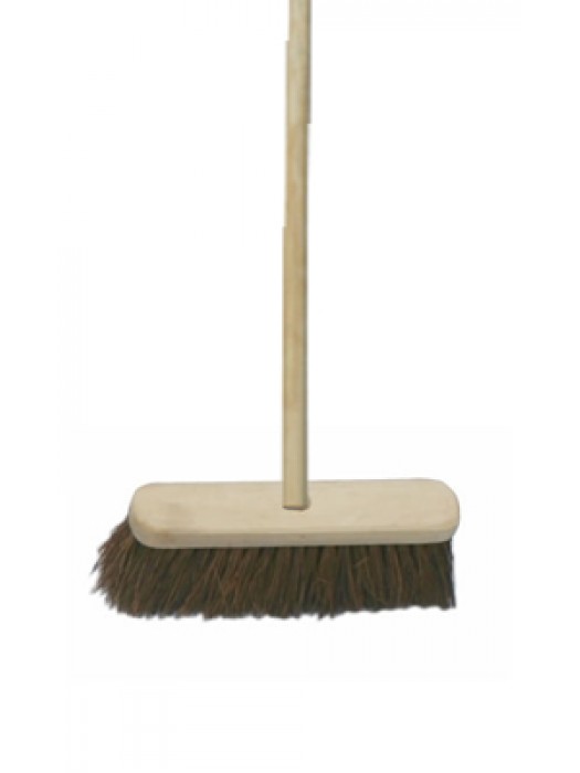 Stiff Bass Sweeping Broom Brush 12 inch 300mm with Handle - BAS004