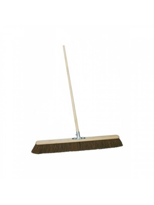 Stiff Bass Pavement Sweeping Broom Brush 18 inch 450mm with Socket & Handle - BAS013