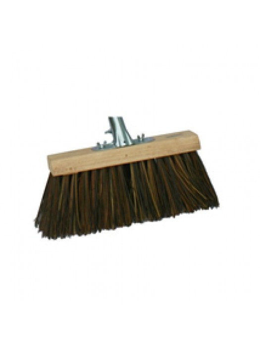 Stiff Bass/Poly/Cane Mix Yard Broom Brush 13 inch 330mm with Socket - BAS071