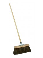 Stiff Bass/Poly/Cane Mix Channel Yard Broom 13 inch 330mm Socket & Handle - RBAS072