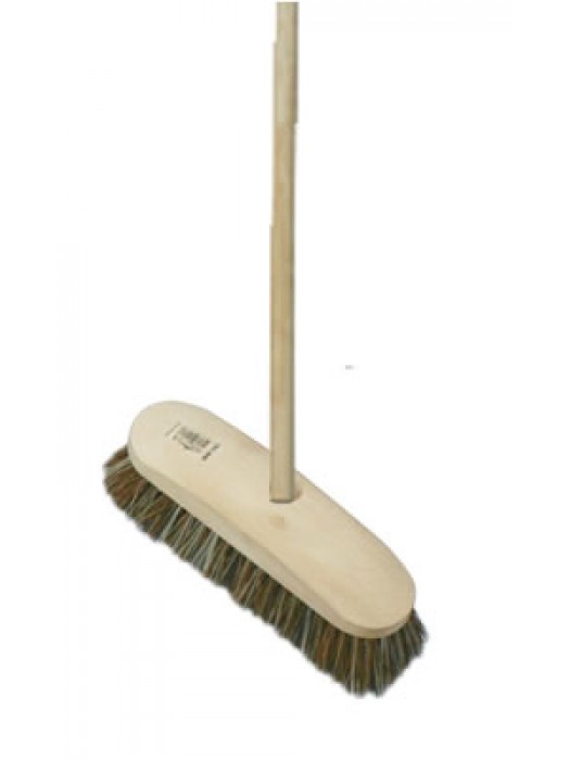 Deck Stiff Scrub Brush 9 inch 228mm Union Fill with Handle - DEC004