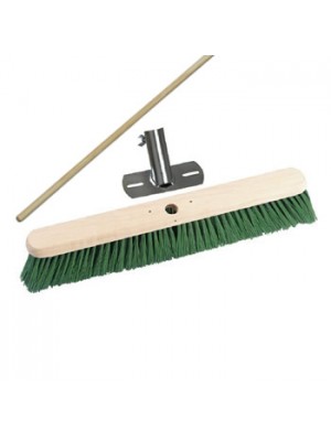 Stiff Poly Broom Brush 24inch 600mm with Socket & Handle - POL009 Stiff Poly Broom Brush 24inch 600mm with Socket & Handle - POL009