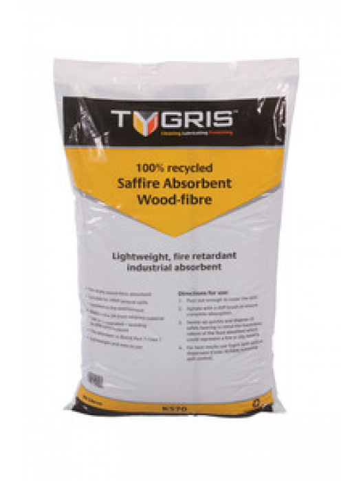 Tygris Saffire Absorbent Wood Fibre for Oil / Diesel / Spills 30L (Packed on Pallets of 70)- SPI050